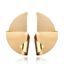 Gold Color Metal Drop Earrings Irregular Hollow Heart Pendants Earrings Twisted Geometric Personality Earrings for Women