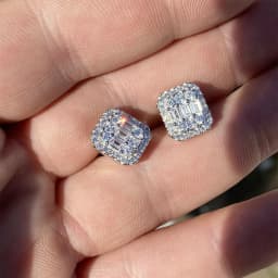 Huitan Delicate Dazzling Cubic Zircon Women Stud Earrings Elegant Female Wedding Earrings Nice Anniversary Gift Fashion Jewelry