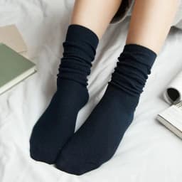 CHAOZHU Japanese Korea High School Girls High Socks Loose Solid Colors Double Needles Knitting Cotton Long Socks Women