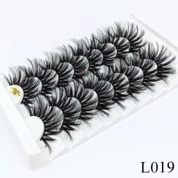 5/8 Pairs 25mm Mink Lashes 3D Dramatic False Eyelashes Handmade Fluffy Eyelashes Natural Long 25mm Eyelash Extension Makeup