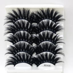 5/8 Pairs 25mm Mink Lashes 3D Dramatic False Eyelashes Handmade Fluffy Eyelashes Natural Long 25mm Eyelash Extension Makeup