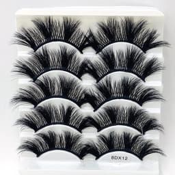 5/8 Pairs 25mm Mink Lashes 3D Dramatic False Eyelashes Handmade Fluffy Eyelashes Natural Long 25mm Eyelash Extension Makeup