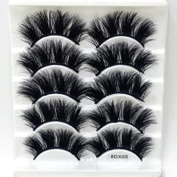 5/8 Pairs 25mm Mink Lashes 3D Dramatic False Eyelashes Handmade Fluffy Eyelashes Natural Long 25mm Eyelash Extension Makeup