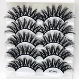 5/8 Pairs 25mm Mink Lashes 3D Dramatic False Eyelashes Handmade Fluffy Eyelashes Natural Long 25mm Eyelash Extension Makeup