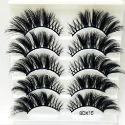 5/8 Pairs 25mm Mink Lashes 3D Dramatic False Eyelashes Handmade Fluffy Eyelashes Natural Long 25mm Eyelash Extension Makeup