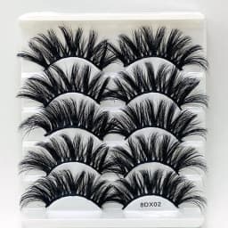 5/8 Pairs 25mm Mink Lashes 3D Dramatic False Eyelashes Handmade Fluffy Eyelashes Natural Long 25mm Eyelash Extension Makeup