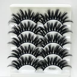 5/8 Pairs 25mm Mink Lashes 3D Dramatic False Eyelashes Handmade Fluffy Eyelashes Natural Long 25mm Eyelash Extension Makeup