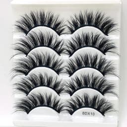 5/8 Pairs 25mm Mink Lashes 3D Dramatic False Eyelashes Handmade Fluffy Eyelashes Natural Long 25mm Eyelash Extension Makeup