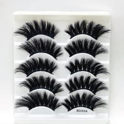 5/8 Pairs 25mm Mink Lashes 3D Dramatic False Eyelashes Handmade Fluffy Eyelashes Natural Long 25mm Eyelash Extension Makeup