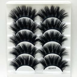 5/8 Pairs 25mm Mink Lashes 3D Dramatic False Eyelashes Handmade Fluffy Eyelashes Natural Long 25mm Eyelash Extension Makeup