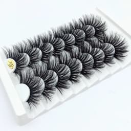 5/8 Pairs 25mm Mink Lashes 3D Dramatic False Eyelashes Handmade Fluffy Eyelashes Natural Long 25mm Eyelash Extension Makeup