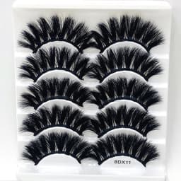 5/8 Pairs 25mm Mink Lashes 3D Dramatic False Eyelashes Handmade Fluffy Eyelashes Natural Long 25mm Eyelash Extension Makeup