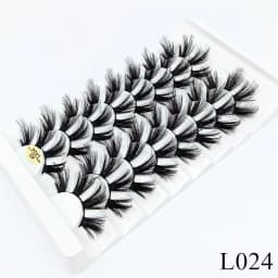 5/8 Pairs 25mm Mink Lashes 3D Dramatic False Eyelashes Handmade Fluffy Eyelashes Natural Long 25mm Eyelash Extension Makeup