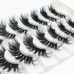 5/8 Pairs 25mm Mink Lashes 3D Dramatic False Eyelashes Handmade Fluffy Eyelashes Natural Long 25mm Eyelash Extension Makeup