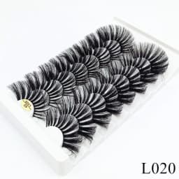 5/8 Pairs 25mm Mink Lashes 3D Dramatic False Eyelashes Handmade Fluffy Eyelashes Natural Long 25mm Eyelash Extension Makeup