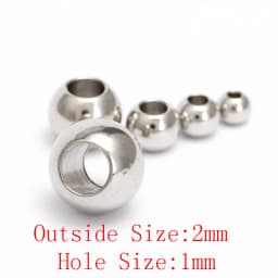 50pcs Stainless Steel Bracelet Big Hole Beads Diy Handicraft Accessories Findings Loose Spacer Beads For Jewelry Making