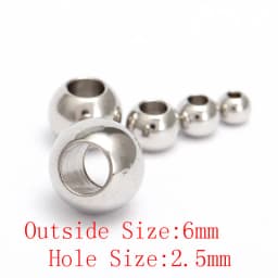 50pcs Stainless Steel Bracelet Big Hole Beads Diy Handicraft Accessories Findings Loose Spacer Beads For Jewelry Making