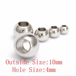 50pcs Stainless Steel Bracelet Big Hole Beads Diy Handicraft Accessories Findings Loose Spacer Beads For Jewelry Making
