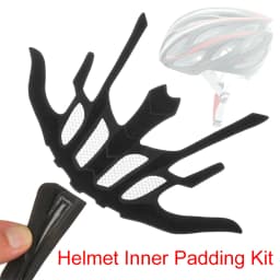 1SET Universal Bat Shape Helmet Inner Padding Kit Protection Sponge Pad Motorcycle Bicycle Replacement Pads Set with Insect Net