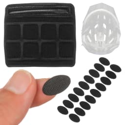 1SET Universal Bat Shape Helmet Inner Padding Kit Protection Sponge Pad Motorcycle Bicycle Replacement Pads Set with Insect Net