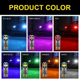 2pcs T10 LED W5W LED Bulbs 194 168 Canbus Error Free Auto Lamp 12V 6000K LED Auto Wedge Parking Bulbs White Red Yellow Blue