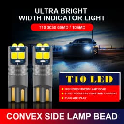 2pcs T10 LED W5W LED Bulbs 194 168 Canbus Error Free Auto Lamp 12V 6000K LED Auto Wedge Parking Bulbs White Red Yellow Blue