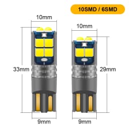 2pcs T10 LED W5W LED Bulbs 194 168 Canbus Error Free Auto Lamp 12V 6000K LED Auto Wedge Parking Bulbs White Red Yellow Blue