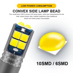 2pcs T10 LED W5W LED Bulbs 194 168 Canbus Error Free Auto Lamp 12V 6000K LED Auto Wedge Parking Bulbs White Red Yellow Blue