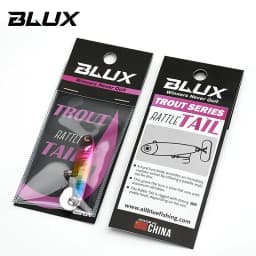 BLUX Rattle Tail 38mm 44mm Power Shining Paddle Metal Jig Fast Zinc Jigging Spoon Bait Bass Trout Sinking Hard Fishing Lure