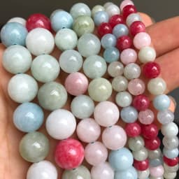 6 8 10mm Green Peridot Loose Stone Beads Smooth Round Spacer Beads For Jewelry DIY Making Bracelet Earrings Accessories 15''