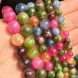 6 8 10mm Green Peridot Loose Stone Beads Smooth Round Spacer Beads For Jewelry DIY Making Bracelet Earrings Accessories 15''