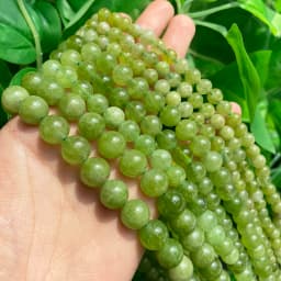 6 8 10mm Green Peridot Loose Stone Beads Smooth Round Spacer Beads For Jewelry DIY Making Bracelet Earrings Accessories 15''
