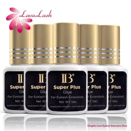 2/5/10 Bottles Original IB Ibeauty Super Plus Glue for Eyelash Extensions 5ml Korea IB Gold Cap False Eyelash Glue Makeup Tools