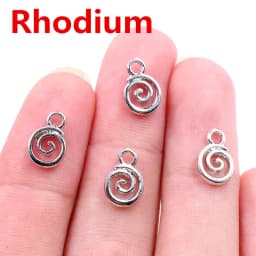 11x8mm 30pcs Antique Silver Plated Gold Colors Rhodium Swirl Handmade Charms Pendant:DIY for bracelet necklace