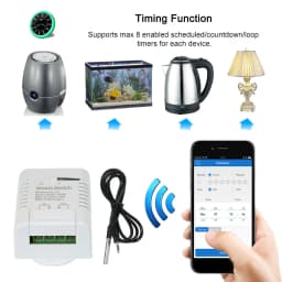 eWelink Smart TH16 Switch 16A Temperature and Humidity Monitoring WiFi Switch Wireless Control Compatible With Alexa Google Home