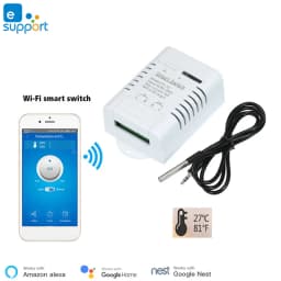 eWelink Smart TH16 Switch 16A Temperature and Humidity Monitoring WiFi Switch Wireless Control Compatible With Alexa Google Home