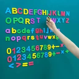 24-76pcs EVA Foam Magnetic Alphabet Letters Learning Spelling Counting Set Refrigerator Stickers Educational Toys For Kids