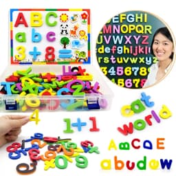 24-76pcs EVA Foam Magnetic Alphabet Letters Learning Spelling Counting Set Refrigerator Stickers Educational Toys For Kids