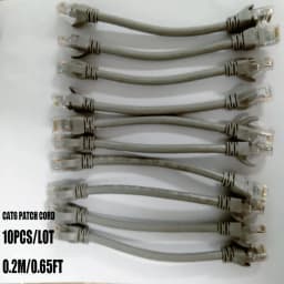 MORLDGJ 10pcs/Lot 0.5ft 0.65FT 1FT CAT6 UTP Round Cable Ethernet Cables Network Wire Cable RJ45 Patch Cord Black Lan Cable