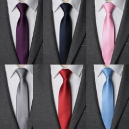 Men Necktie Zipper Lazy Tie Fashion Solid 6cm Ties Business for Man Gravatas Handkerchief Bowtie Mens Wedding Shirt Accessories