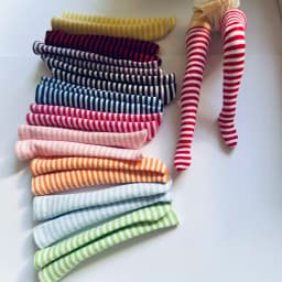 NEW Handmade 1 Pair Candy Color Stripe Stocking Socks for Blyth, Azone 30cm Dolls OB, Momoko, Licca 1/6 Dolls Accessories