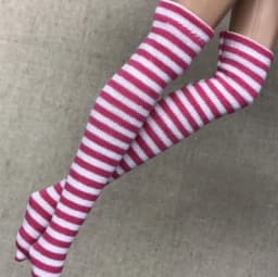 NEW Handmade 1 Pair Candy Color Stripe Stocking Socks for Blyth, Azone 30cm Dolls OB, Momoko, Licca 1/6 Dolls Accessories