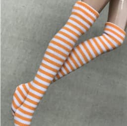 NEW Handmade 1 Pair Candy Color Stripe Stocking Socks for Blyth, Azone 30cm Dolls OB, Momoko, Licca 1/6 Dolls Accessories
