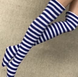 NEW Handmade 1 Pair Candy Color Stripe Stocking Socks for Blyth, Azone 30cm Dolls OB, Momoko, Licca 1/6 Dolls Accessories