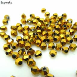 Isywaka Sale Red Copper Color 100pcs 4mm Bicone Austria Crystal Beads Charm Glass Bead Loose Spacer Stone for DIY Jewelry Making