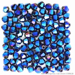 Isywaka Sale Red Copper Color 100pcs 4mm Bicone Austria Crystal Beads Charm Glass Bead Loose Spacer Stone for DIY Jewelry Making