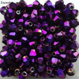 Isywaka Sale Red Copper Color 100pcs 4mm Bicone Austria Crystal Beads Charm Glass Bead Loose Spacer Stone for DIY Jewelry Making