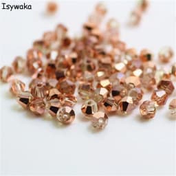 Isywaka Sale Red Copper Color 100pcs 4mm Bicone Austria Crystal Beads Charm Glass Bead Loose Spacer Stone for DIY Jewelry Making