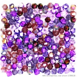 Isywaka Sale Red Copper Color 100pcs 4mm Bicone Austria Crystal Beads Charm Glass Bead Loose Spacer Stone for DIY Jewelry Making