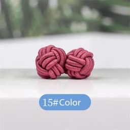 1 pair 37 Colors Multicolor Elastic Fabric Silk Knot Shirt Cufflinks DIY Braided Handmade Elastic Double Rope Ball Cuff Links